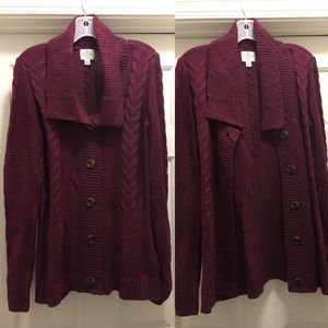 Deep Ruby Knit Cardigan